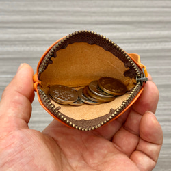 コインケース　シングルパース　本革　赤 3枚目の画像