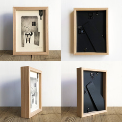 紙版画作品「おかえり」フレーム入 5枚目の画像