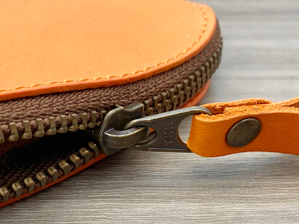 コインケース　シングルパース　本革　インディゴ 4枚目の画像