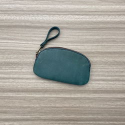 コインケース　シングルパース　本革　インディゴ 2枚目の画像