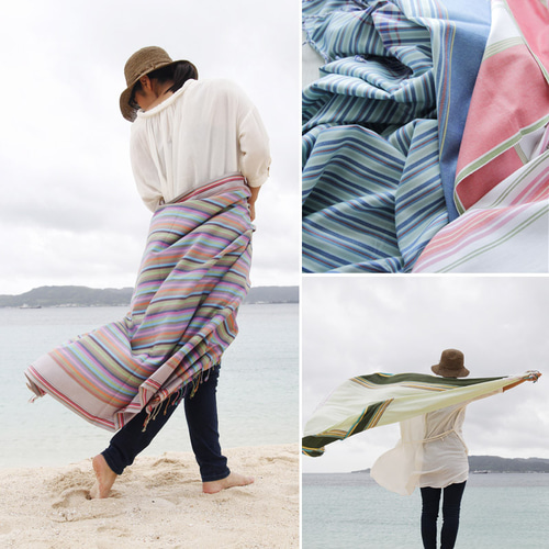 ソフトキコイ（ アフリカ布 ）ショール大判 ストール 羽織る 頭に巻く