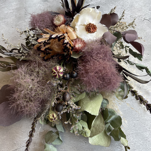 SALE ¥5000→¥4500 スモークツリースワッグ ドライフラワー ギフト