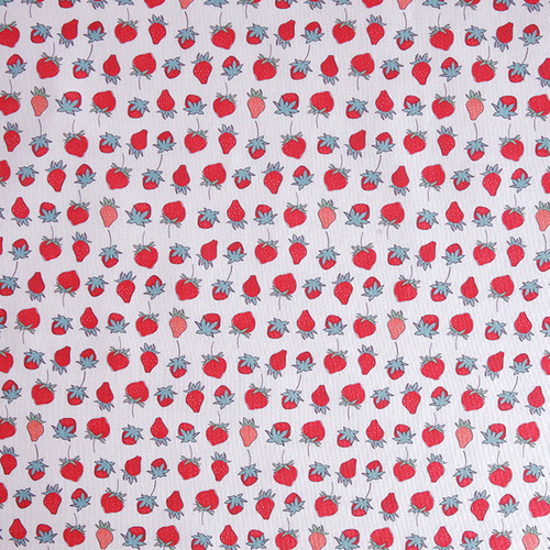 韓国製 果物柄 いちご柄 レトロ ミニ ストロベリー 生地 コットン100