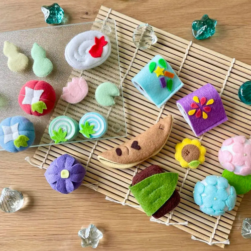 【フェルト和菓子オーダーページ】フェルトままごと 夏の和菓子♡フェルトままごと その他インテリア雑貨 SALLY3Y 通販