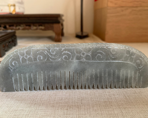 本翡翠 櫛 くし 本物保証 ミャンマー産 本翡翠 櫛 くし 本物保証 ミャンマー産 その他雑貨 真琴 通販