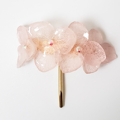 あじさいレジンのポニーフック～pink～ ポニーフック・ヘアカフス