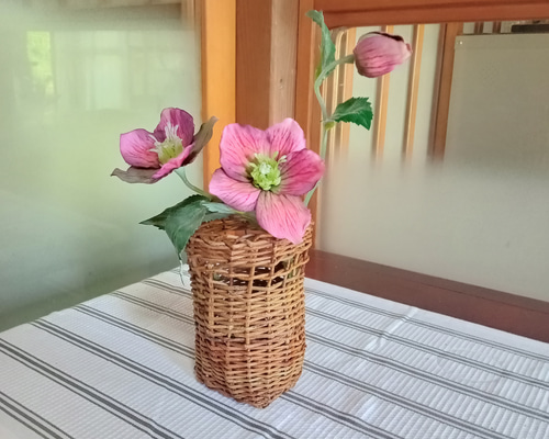 弘前あけび　花器入れ　傘立て入れ　かご 弘前あけび花器入れ傘立て入れかご