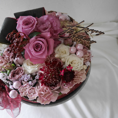 生花/フラワーケーキ1段/お花のケーキ/フラワーケーキ/フラワー 生花/フラワーケーキ1段/お花のケーキ/フラワーケーキ/フラワー