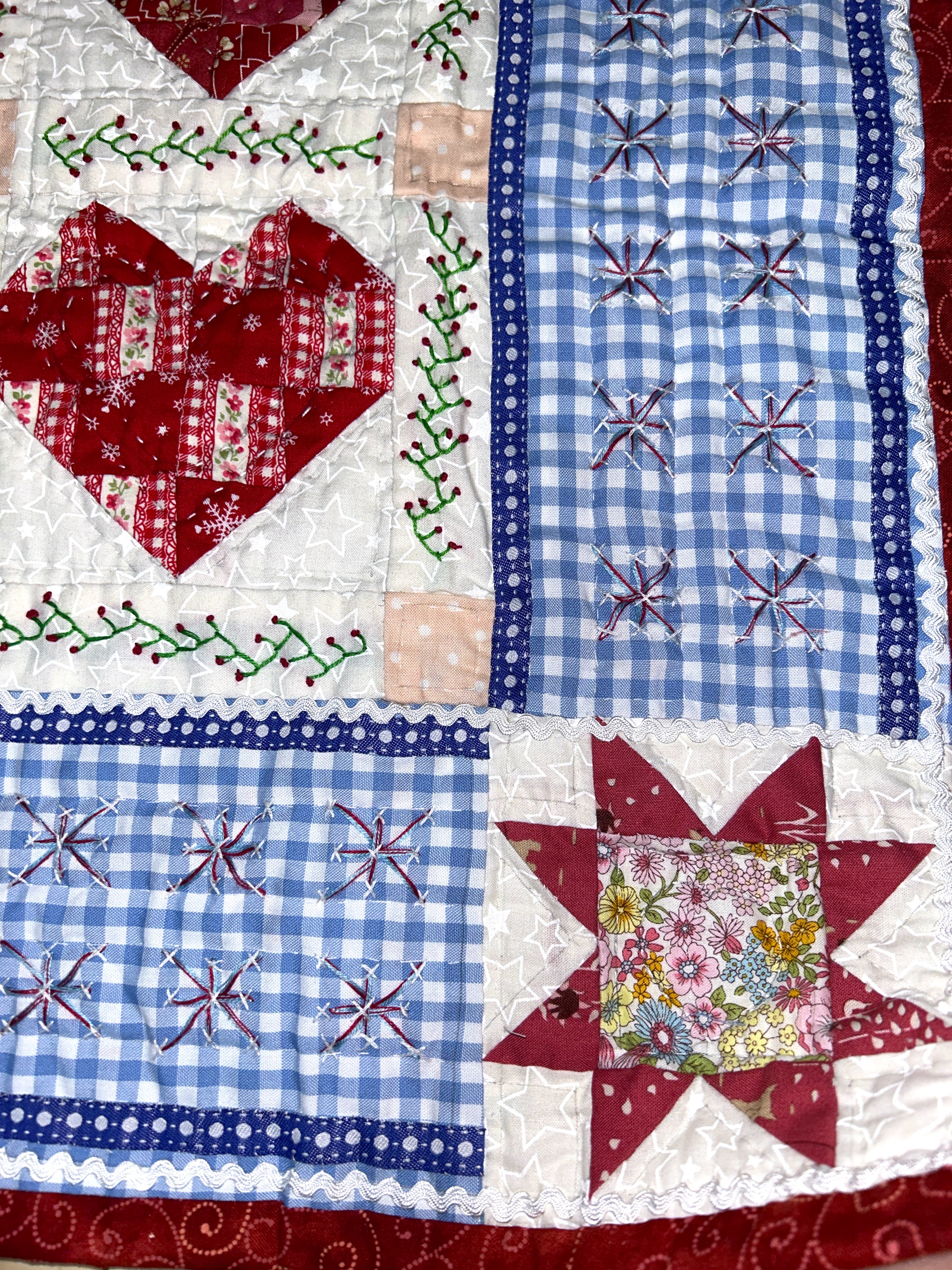 パッチワークキルト　ハーツハート