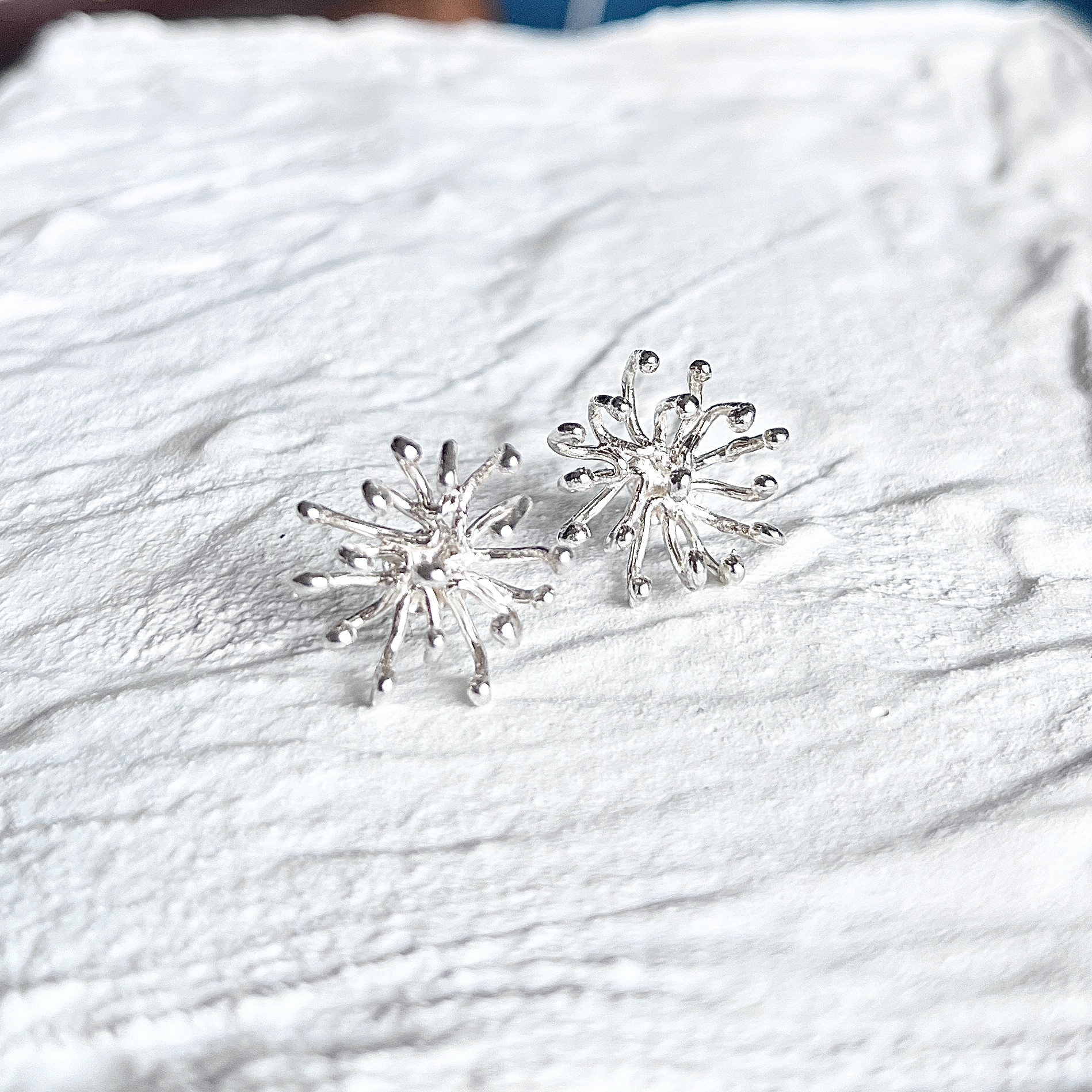 ボタニカルピアス -夜の魔法の森- シルバー925 Botanical Earrings Sterling Silver