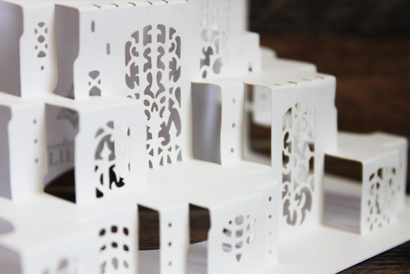 完成品【ポップアップカード】窓の街オルタ 6枚目の画像