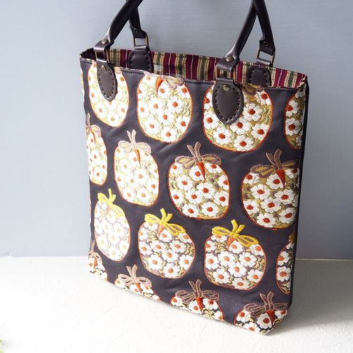 西陣織】着物帯リメイク✧*バッグ（帯リメイク/伝統工芸/京都西陣/着物  