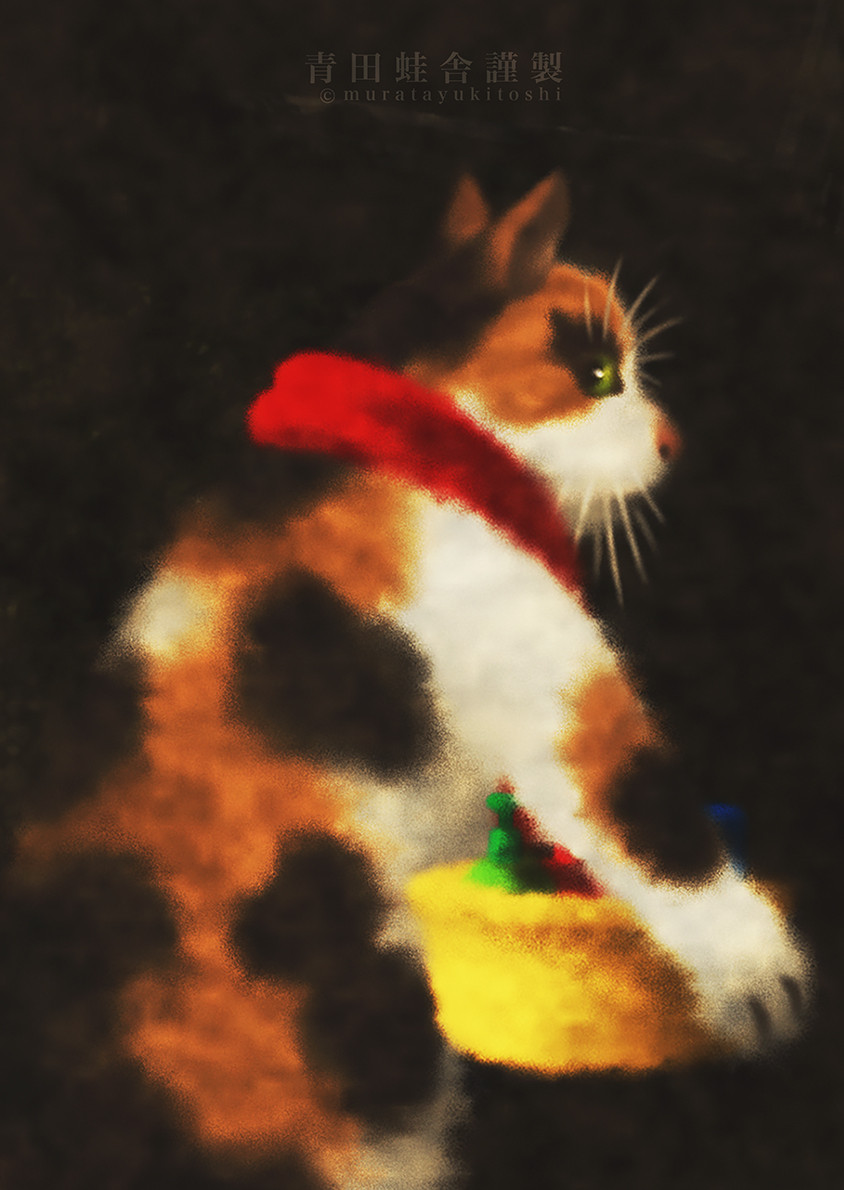猫又親分 : ジクレー版画 ／ Nekomata Boss : Giclee Print