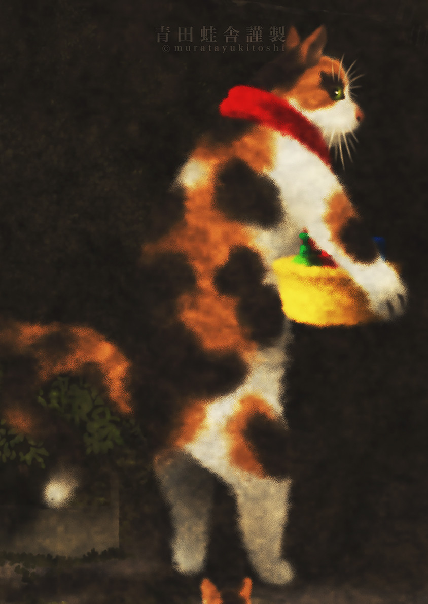 猫又親分 : ジクレー版画 ／ Nekomata Boss : Giclee Print