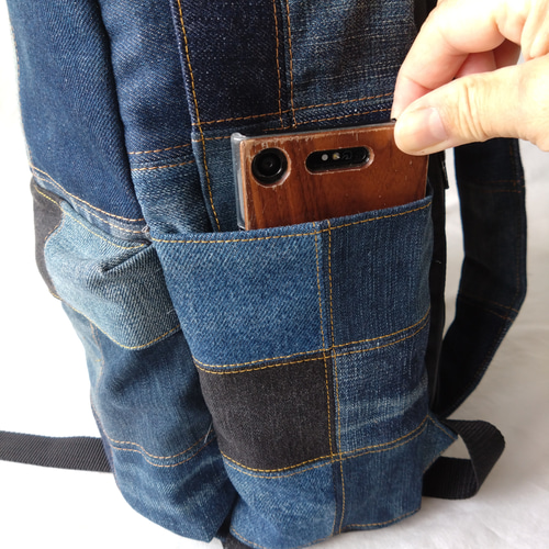 ワケありな逸品】デニムパッチワークのリュック*バックパック リュック