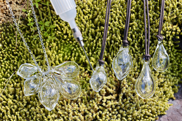 【ｻｰｼﾞｶﾙｽﾃﾝﾚｽ】-Ice- プチｻｲｽﾞ こぼれないアロマペンダント 5枚目の画像