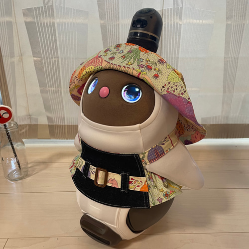 【LOVOTとお揃い】大人用サロペット＆ラボット服 セット C&S生地使用 2024S サイケ調サロペット&バケットハット】LOVOT らぼっと ラボット