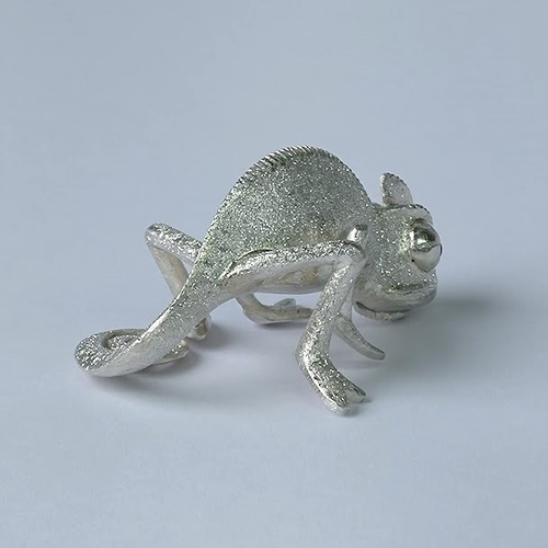 カメレオン シルバー 置物 モチーフ silver925 爬虫類 かわいい リアル