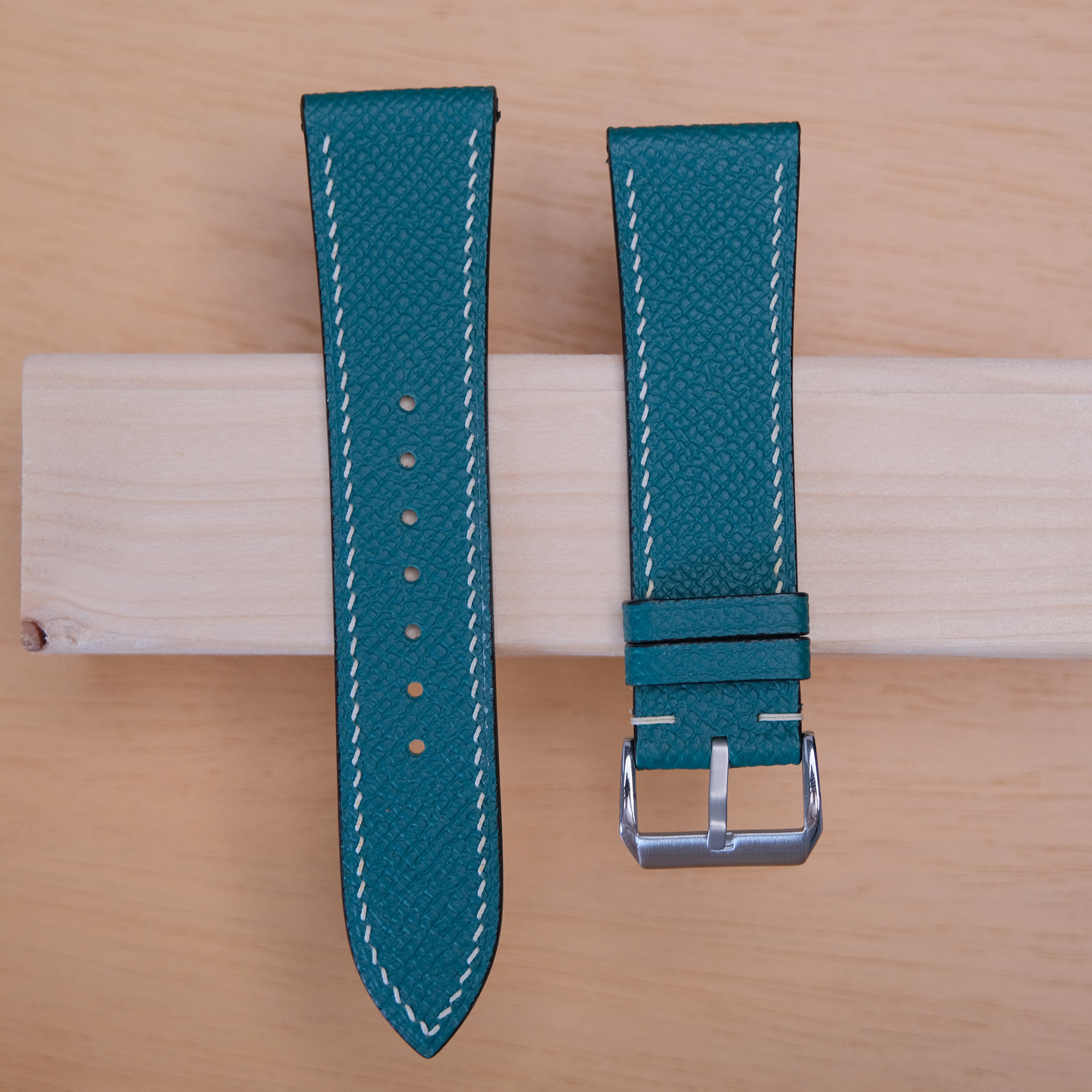 フランス'50 JAZ 本革製 真鍮 目覚時計 220gズッシリ 正確稼働整備品 1950年代 フランスJAZ社製 目覚まし時計 オーバーホール済稼働品