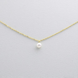 隨時佩戴！淡水珍珠單鑽項鍊，醫用級不鏽鋼錶帶，白色，精緻，單色 第3張的照片