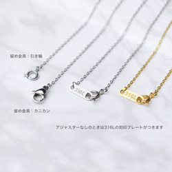 隨時佩戴！淡水珍珠單鑽項鍊，醫用級不鏽鋼錶帶，白色，精緻，單色 第12張的照片