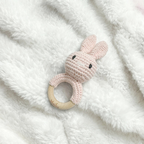 セール【名入れ無料】うさぎ ラトル 赤ちゃん ガラガラ ファーストトイ