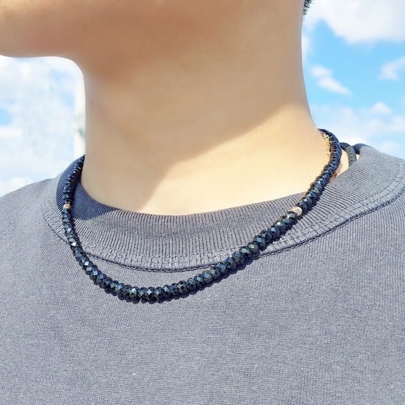 アンドループ typeプライド3 ネックレス ブラックスピネル K18ゴールド使用 スポーツネックレス ギフト 京海堂 10枚目の画像