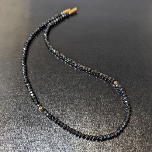 アンドループ typeプライド3 ネックレス ブラックスピネル K18ゴールド