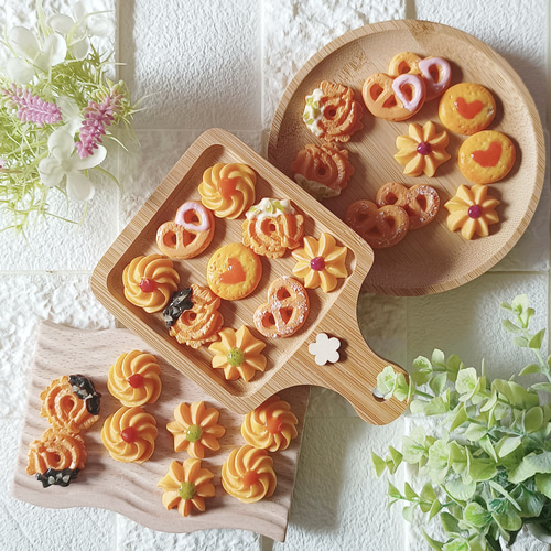 お花のリースクッキー ミニチュアスイーツ ミニチュアクッキー お花の