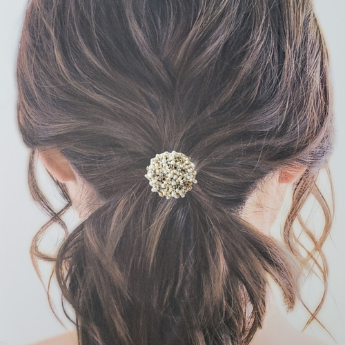 メグえもん様 つぶつぶビーズ ハーフ シュシュ☆ビーズ ヘアゴム☆ハンドメイド ハーフ シュシュ☆ビーズ ヘアゴム☆ハンドメイド ショート