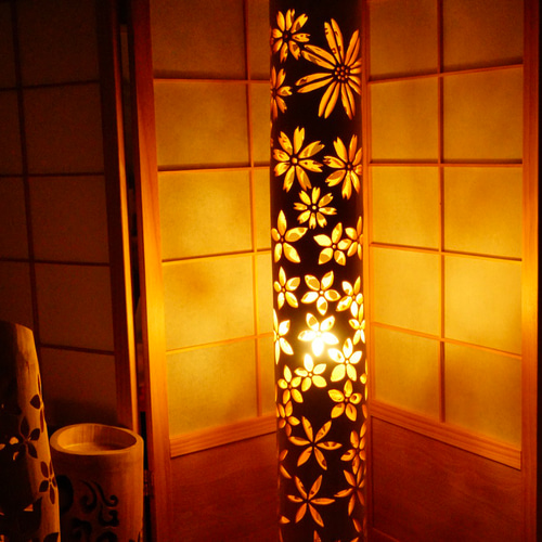 ☆大型☆ 竹灯り 彩シリーズ 〜蓮柱〜 竹灯籠 孟宗竹
