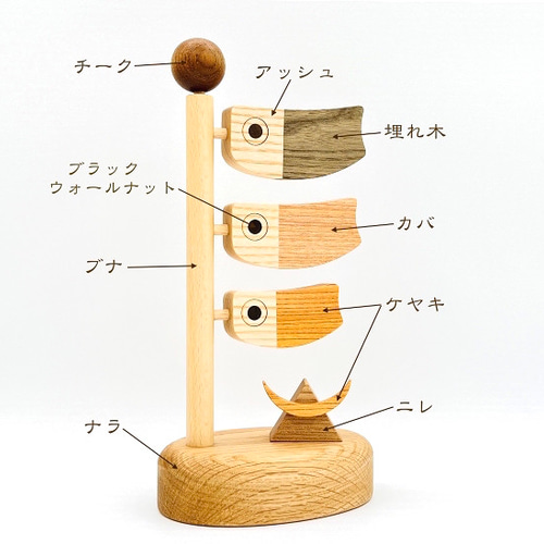 森林工芸館】こいのぼり 鯉のぼり 五月人形 室内用 コンパクト その他