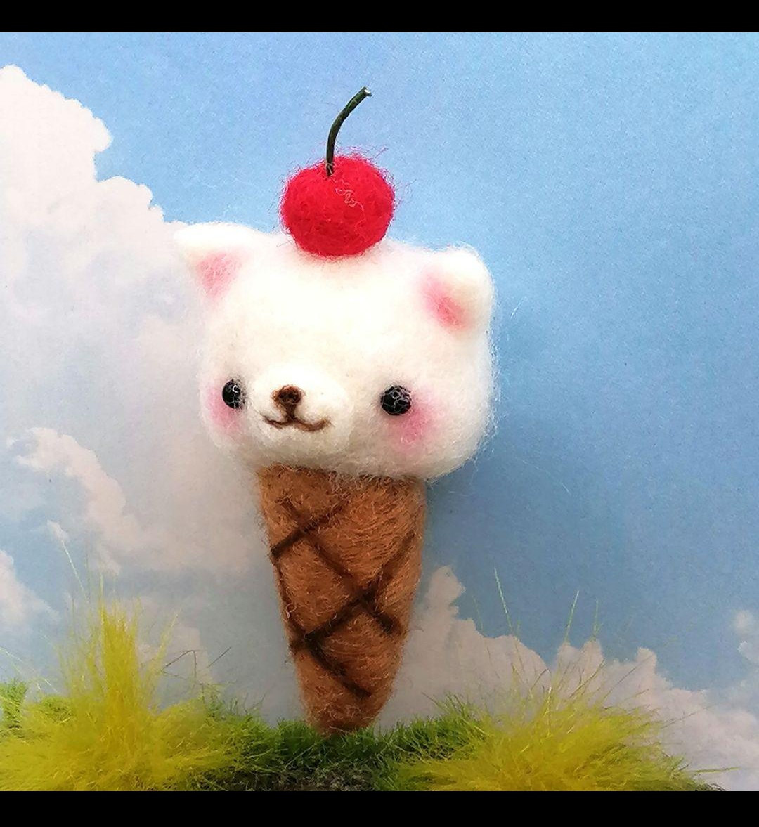 羊毛フェルト　ハンドメイド　かずぽっち