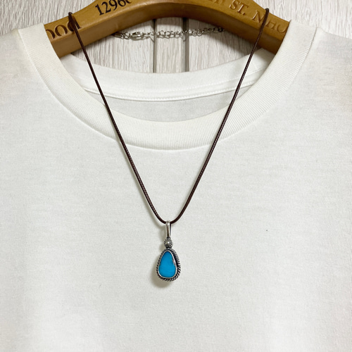 キングマン ターコイズ トルコ石 シルバー ネックレス ペンダント