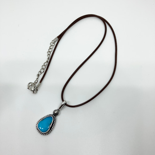 キングマン ターコイズ トルコ石 シルバー ネックレス ペンダント