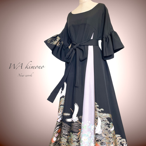 黒留袖 最強着映えワンピース 着物リメイク 結婚式 ブライダル 親族