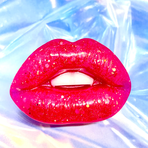 くちびるスマホグリップ (hot pink)ぷるんVer その他携帯