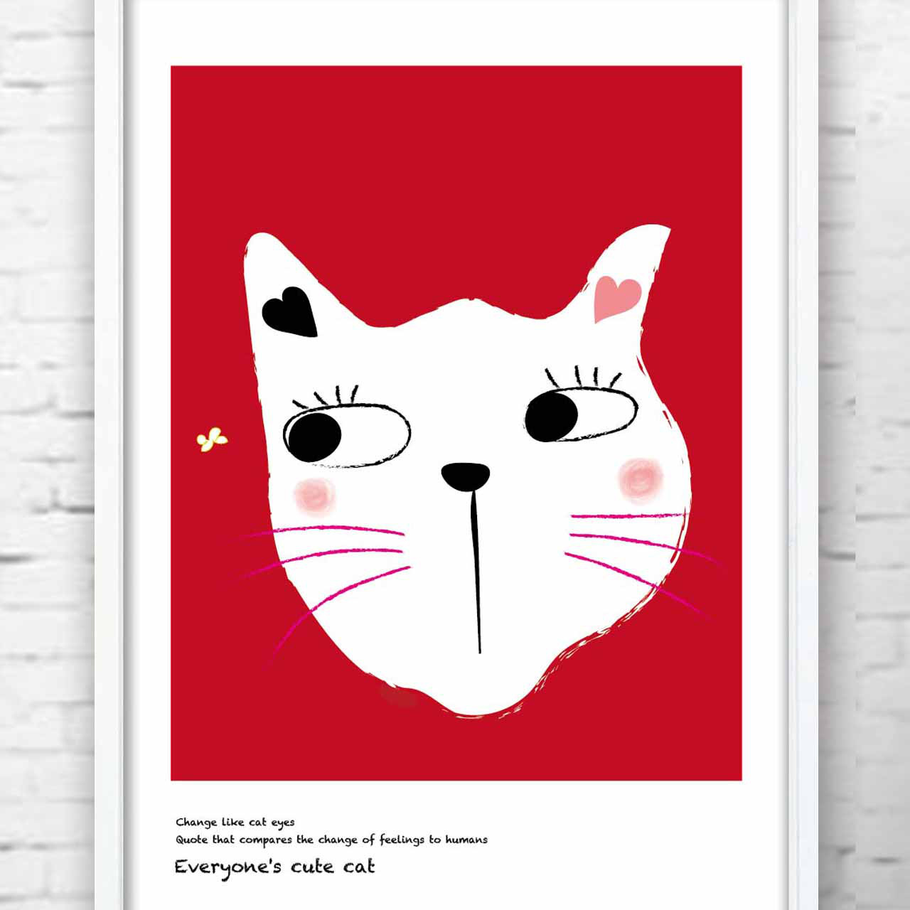 ネコの眼　イラスト　ポスター　A4 A3 A2 A1　アート  　アートポスター　sei検索　 1196