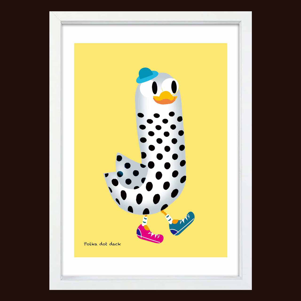 DotのDuck  アヒル　イラスト　ポスター　A4 A3 A2 A1　アート  　アートポスター　2869