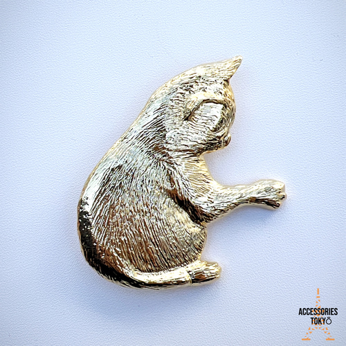 猫モチーフブローチまとめ売り 新サイズ）ブローチ 猫 モチーフ No.03 Mサイズ（約6cm
