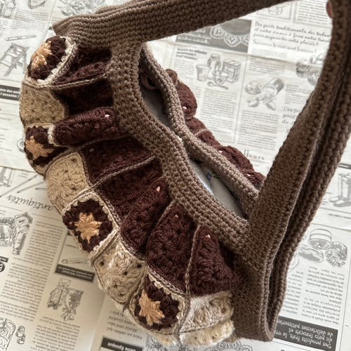 モチーフ編みのグラニーバッグ グラニーバッグ pineapple 通販