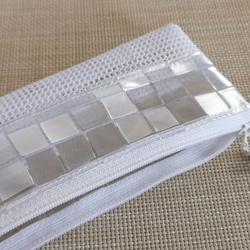 ハンドメイド　歯ブラシケース　ラミネートポーチ　ビニールポーチ　メッシュポーチ 4枚目の画像