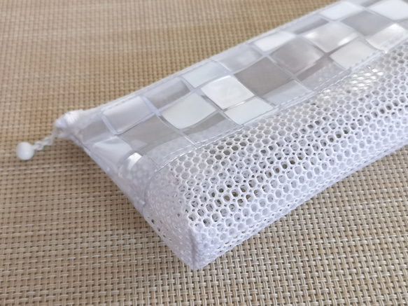 ハンドメイド　歯ブラシケース　ラミネートポーチ　ビニールポーチ　メッシュポーチ 3枚目の画像