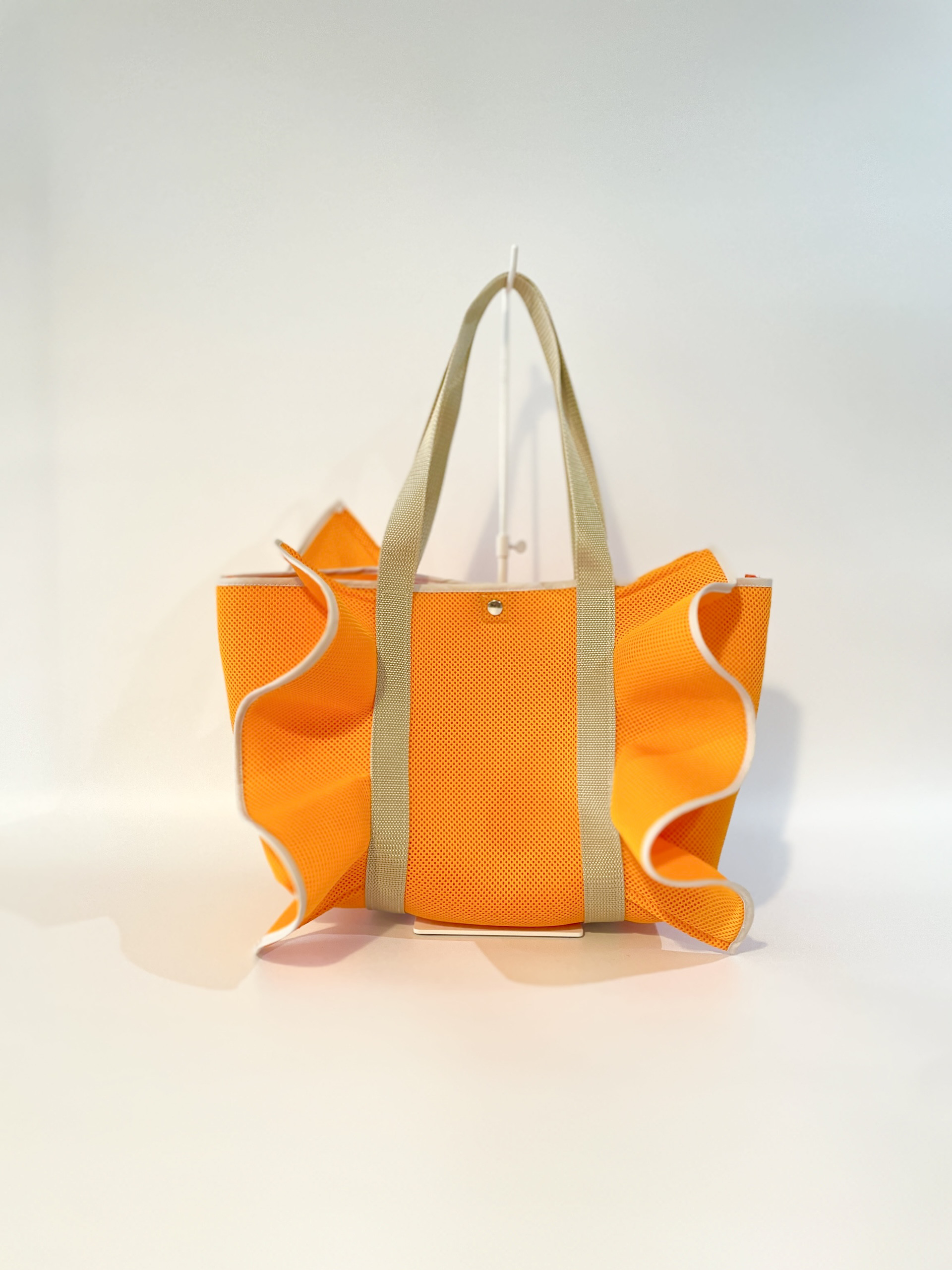 【waffle meshフリルバッグ大】/6B0824