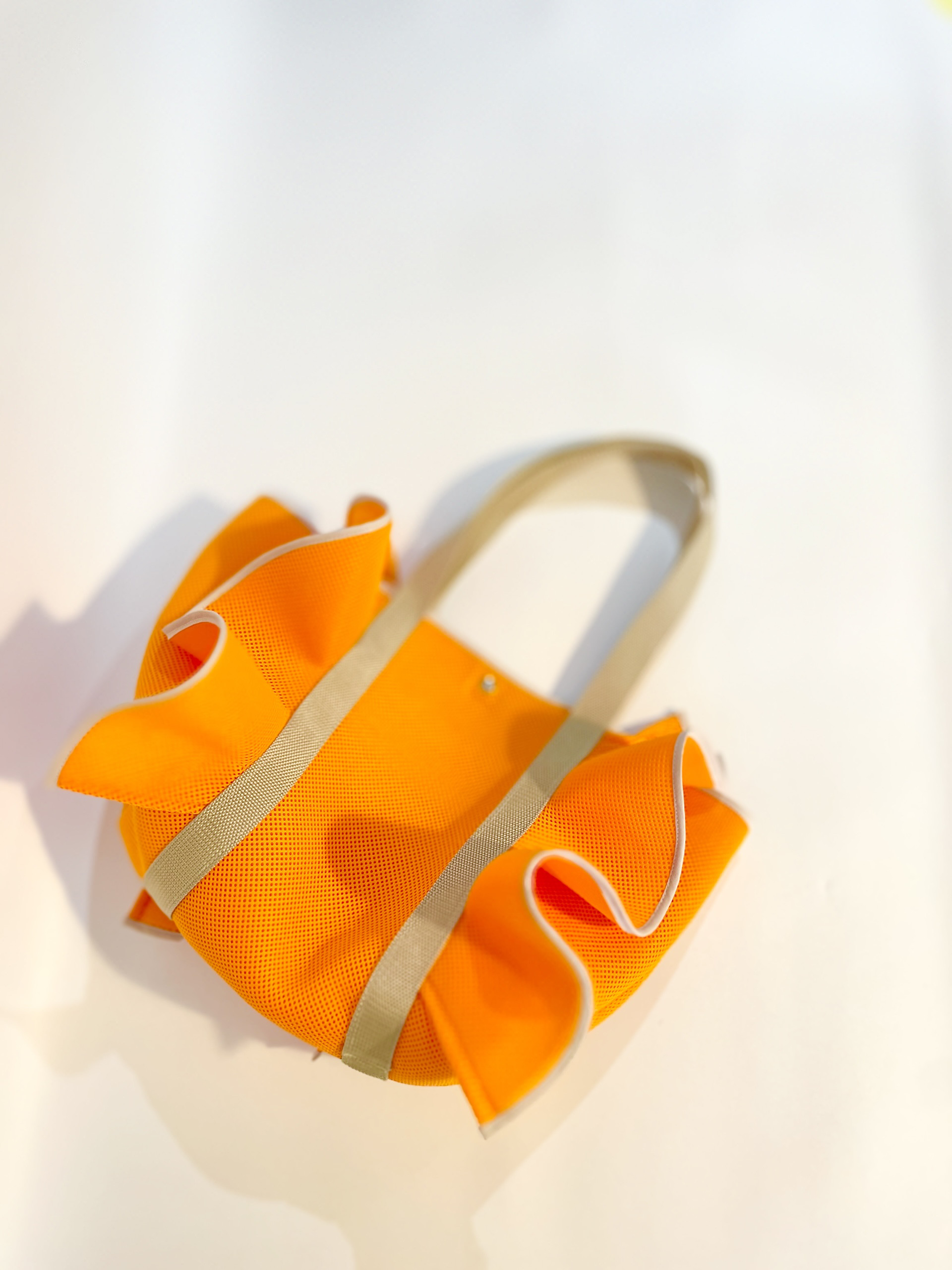 【waffle meshフリルバッグ大】/6B0824