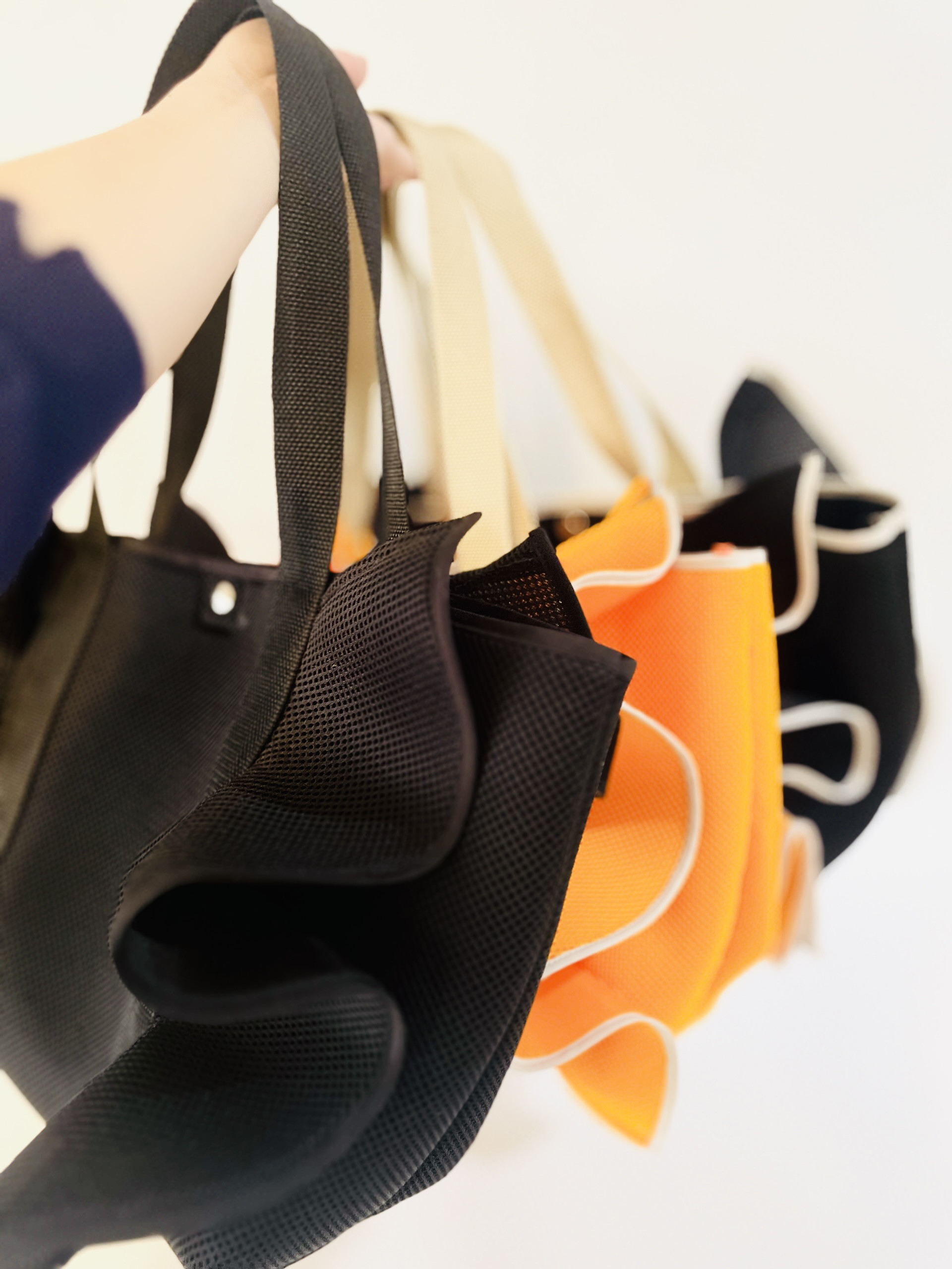 【waffle meshフリルバッグ大】/6B0824