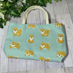 可愛い柴犬のミニミニ手提げ　送料込み 1枚目の画像