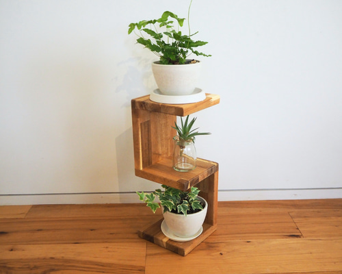 ハンドメイド 塩ビパイプ 観葉スタンド 2段ラック 什器 ハンドメイド 塩ビパイプ 観葉スタンド 2段ラック 什器の通販 by aaai