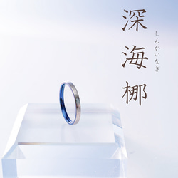 「深海梛」しんかいなぎ　チタンリング   SkinnyRing　繊細なライン　ノンアレルギー　内側彫刻可 3枚目の画像