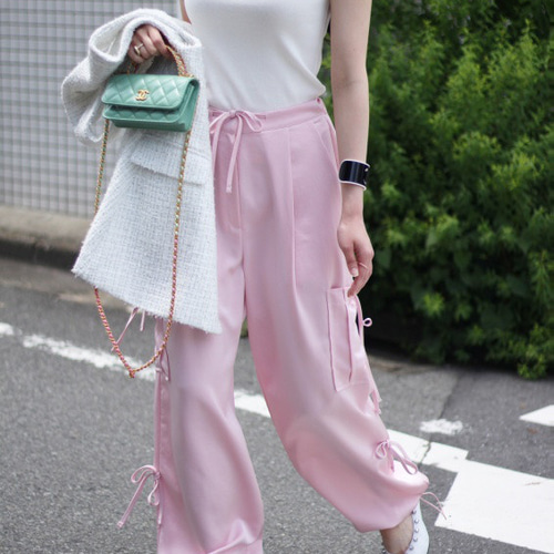 journalstandardLuxeサテンカーゴパンツ ピンク サテンカーゴパンツ ピンク | Huntress